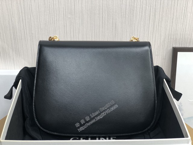 Celine專櫃2022新品凱旋門Besace鏈條包腋下包 199273 賽琳BESACE TRIOMPHE亮澤牛皮革鏈條包 sldj2363